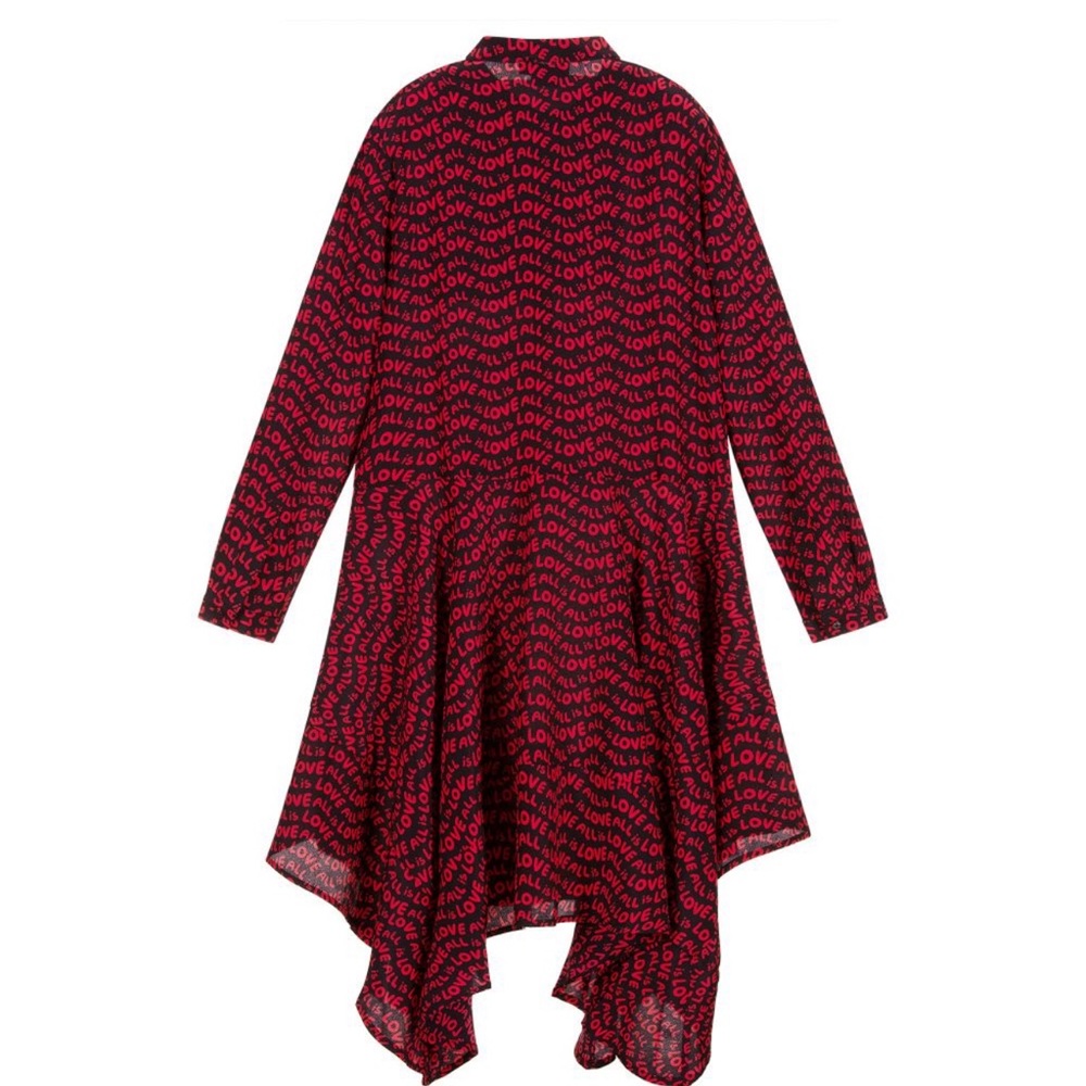 STELLA MCCARTNEY KIDS
TEEN RED & BLACK SILK DRESS size 6